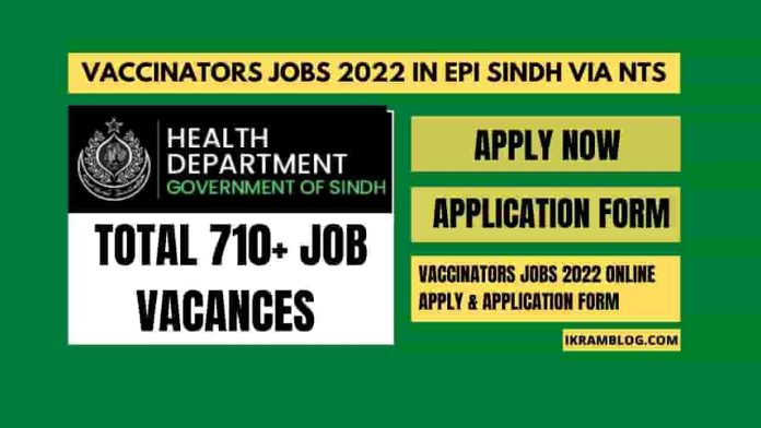 Vaccinators Jobs 2022 in EPI Sindh via NTS